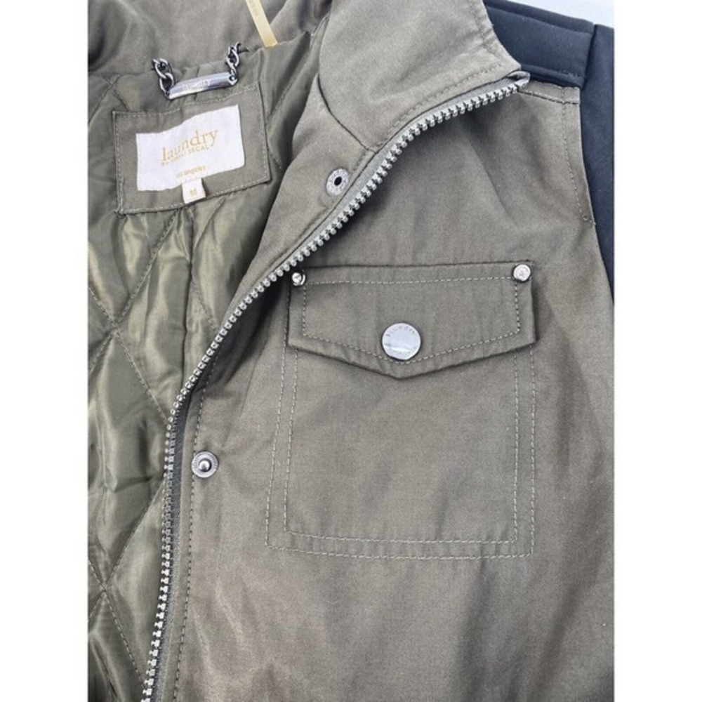 Laundry By Shelli Segal Cotton / Poly Zip/ Snap Mens Jacket Size Medium - Picture 10 of 11